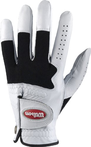Wilson Advantage Men's Glove, Pack of 2 (White/Black, Medium/Large, Left Hand)