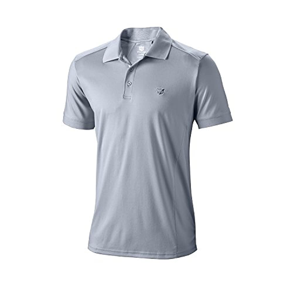 Wilson Men's Golf Sport Polo Shirt, PERFORMANCE POLO, Polyester, Lunar Rock, Size: S, WGA700305