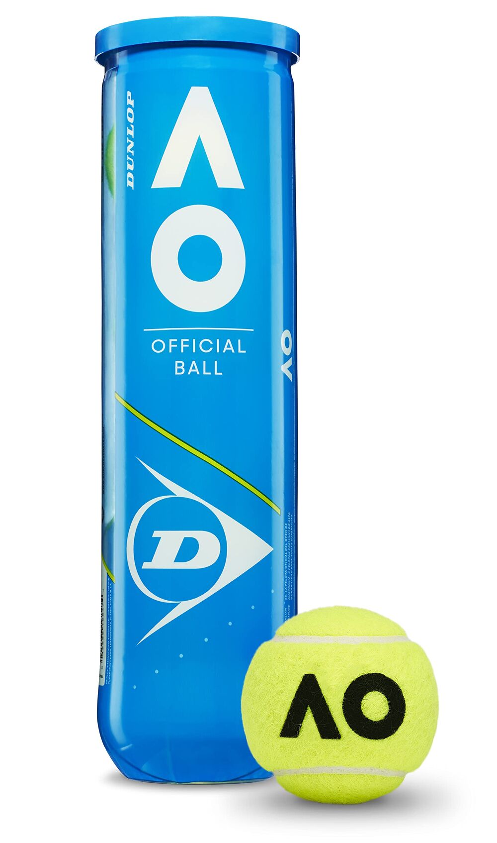DUNLOP Tennis Ball Australian Open - for Clay, Hard Court and Grass (1x4 Pet)