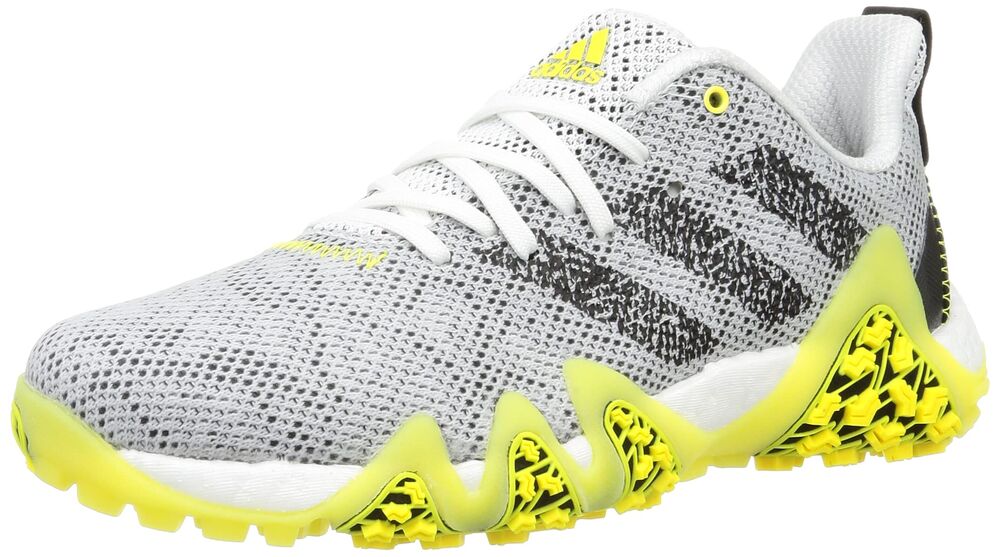 adidas Golf Mens Code Chaos Golf Shoes - White/Black/Yellow - UK 8.5
