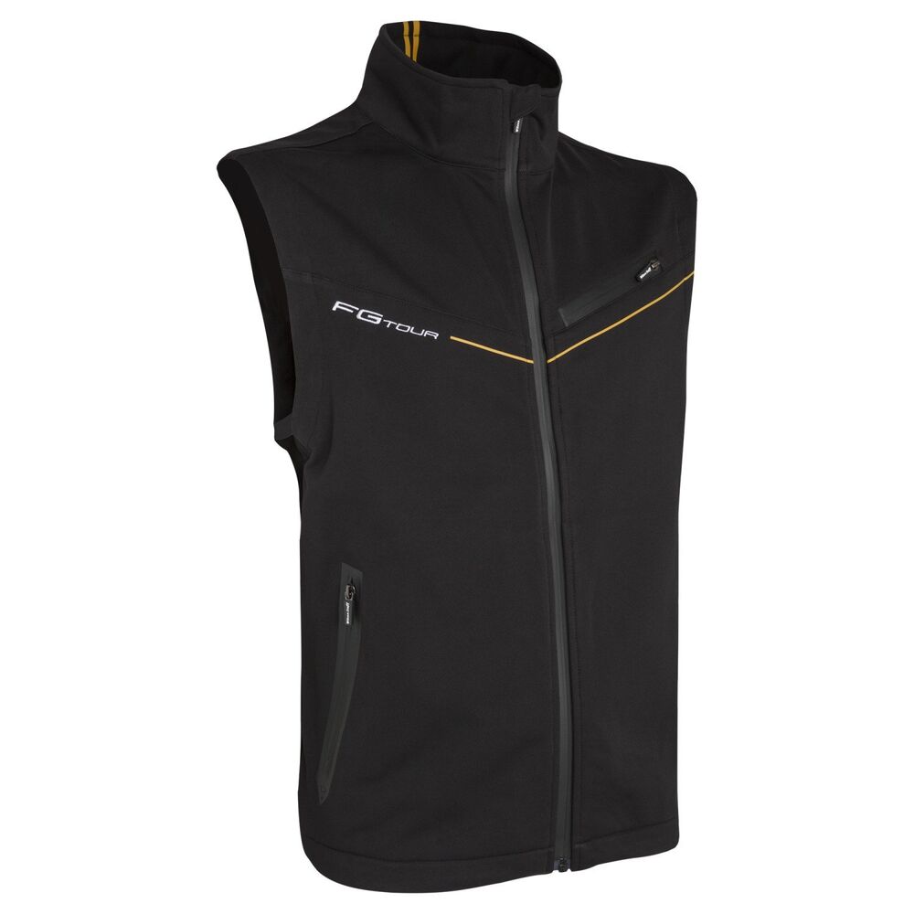 Wilson Tech Vest for Golfers, FG Tour Tech Vest, Polyester, Black, Size L, WGA700334