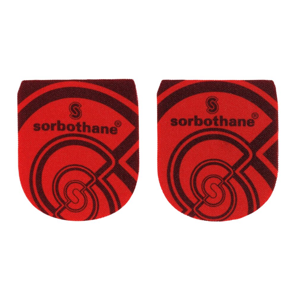 SORBOTHANE Unisex Heel, Boots, Runners, Walkers, Shock Absorbing Shoe Insert, Heel Pads for Football Boots Runners and Walkers, Size UK 9-13, Large, Red