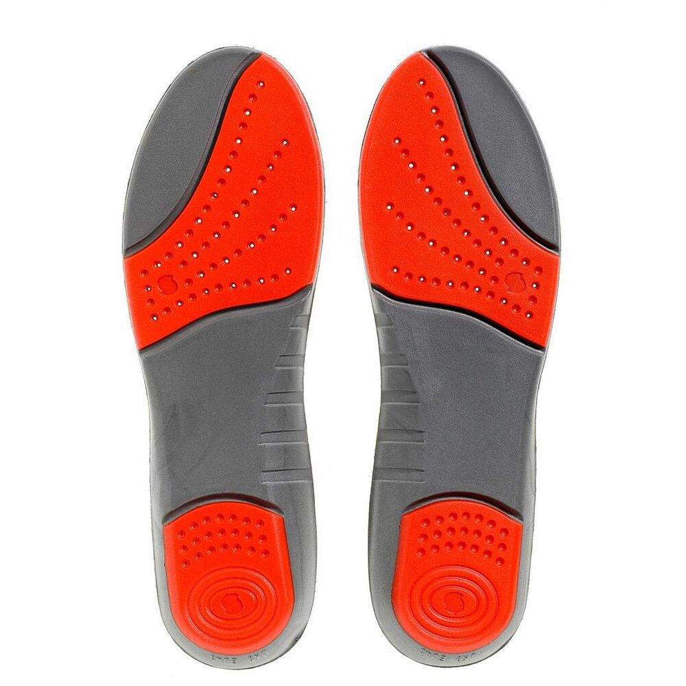 Double Strike Insoles Men & Women  Shock Absorbing Inserts for Plantar Fasciitis, Arch Support & Heel Relief  Antibacterial Shoe Inserts for Walking, Running, Work Boots, Sizes 3 - 12.5 UK