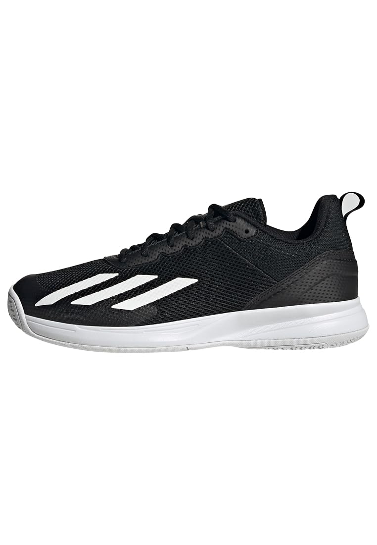adidas Men's Courtflash Speed Tennis Shoes, Core Black/Cloud White/Matte Silver, 11 UK