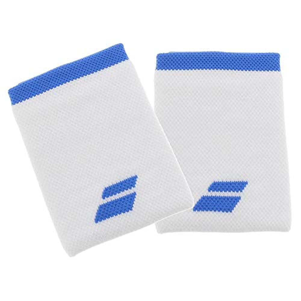 Babolat Logo jumbo wristband (WHITE/BLUE)