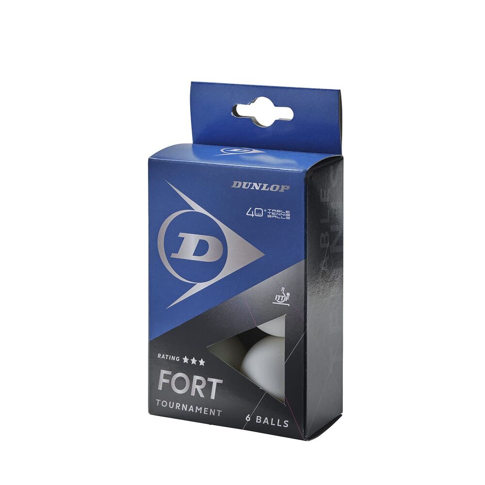 Dunlop Fort Tournament 6 Table Tennis Balls White - professional tournament balls