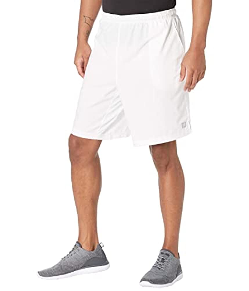 Wilson Men's Shorts, RUSH 9 WOVEN SHORT, Polyester, White, Size XXL, WRA746601XX