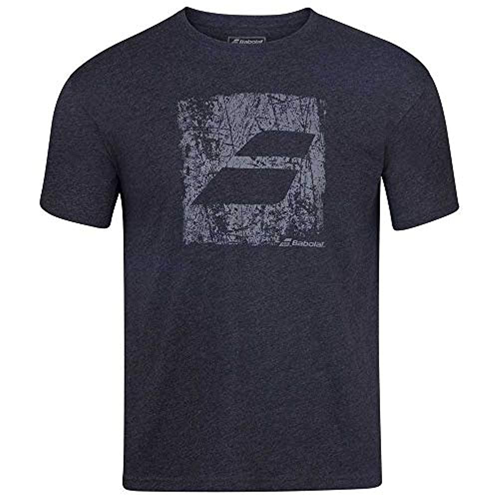 Babolat Exercise Big Flag Tee Men T-Shirt, Mens, T-Shirt, 4MS20442, Black HTHR, S