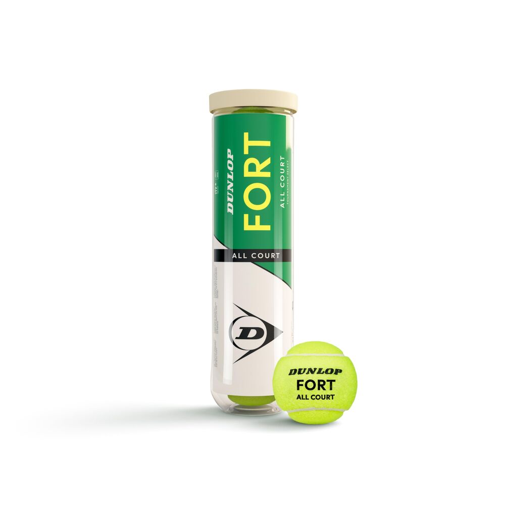 DUNLOP Fort All Court TS tennis ball - for sand, hard court and grass (4 balls)