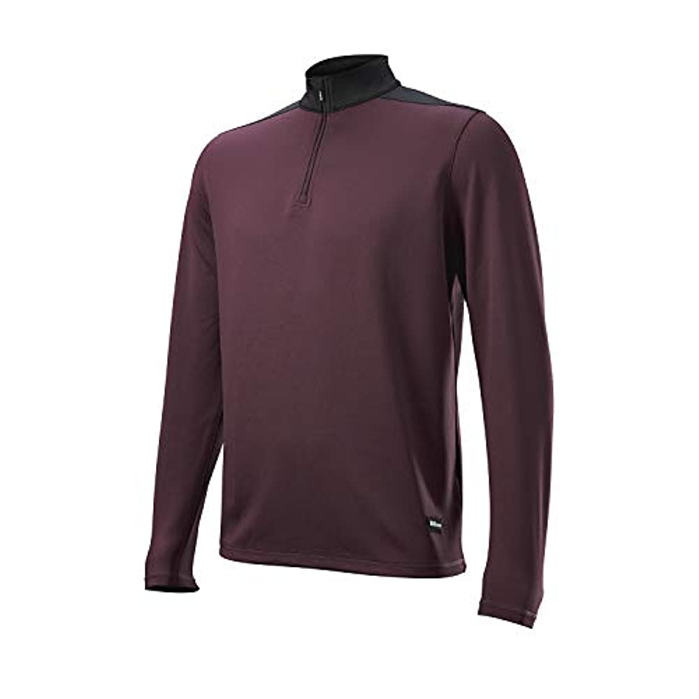 Wilson Men's Signature Thermal TECH Sports Shirt, Burgundy, L