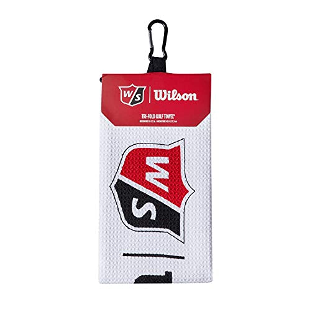 Wilson Staff Unisex Golf-Towel, Triple Folded, TRI FOLD, Microfibre, White, One size fits all, WGA9000101