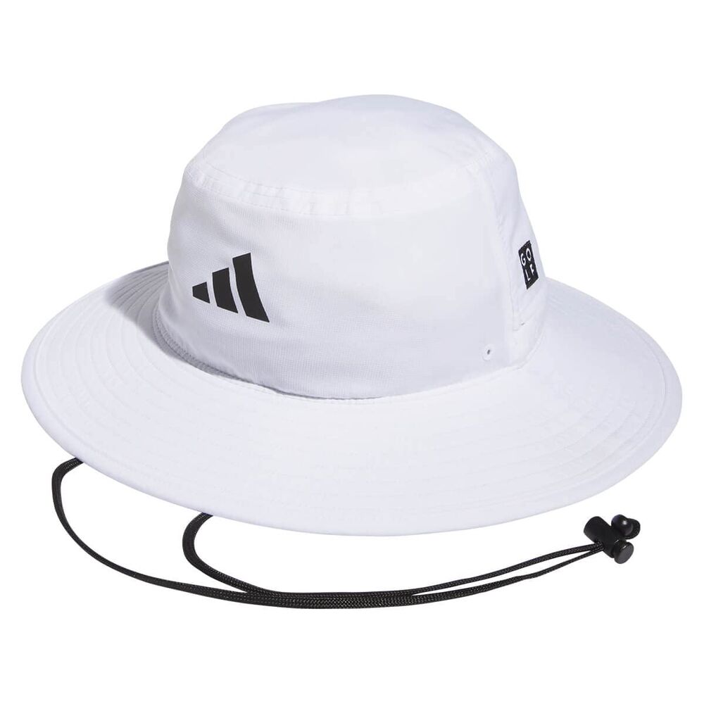 adidas Golf Mens Wide Brim UPF Hat - White - S/M