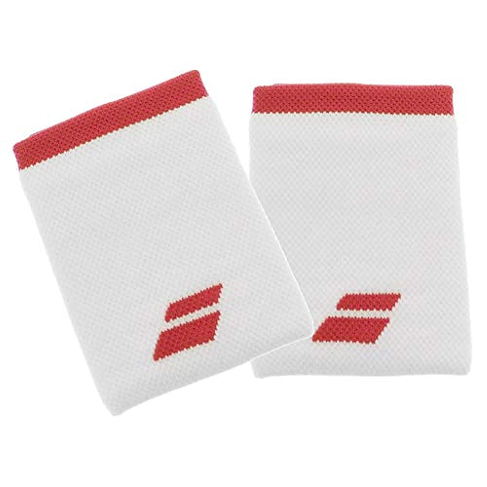 Babolat Logo jumbo wristband (WHITE/RED)