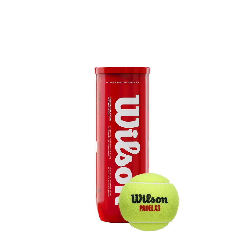 Wilson X3 Padel Ball - Yellow, 3 Ball Can
